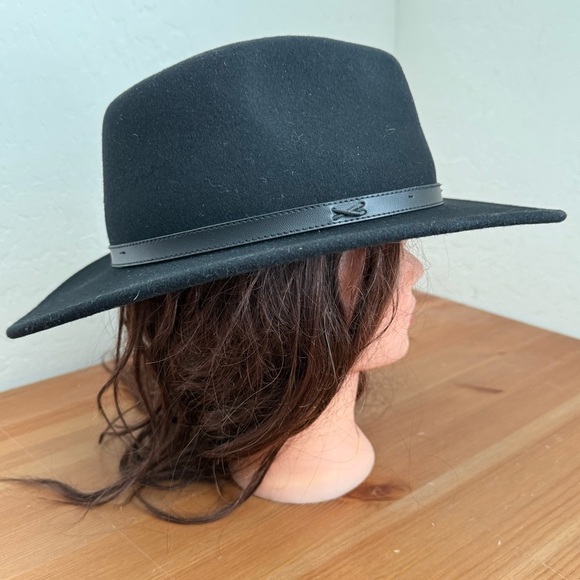 NEW Pendleton Black Wool Fedora Made in USA  Size L main image 8